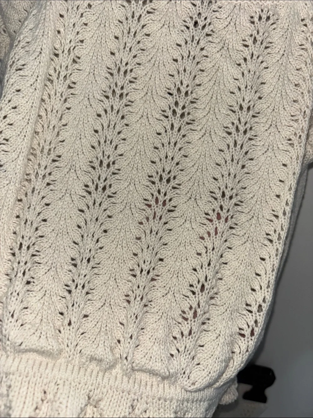 Freshman 1996 Cream Knit Off-Shoulder Crop Top & Matching Skirt Set - Picture 5 of 10